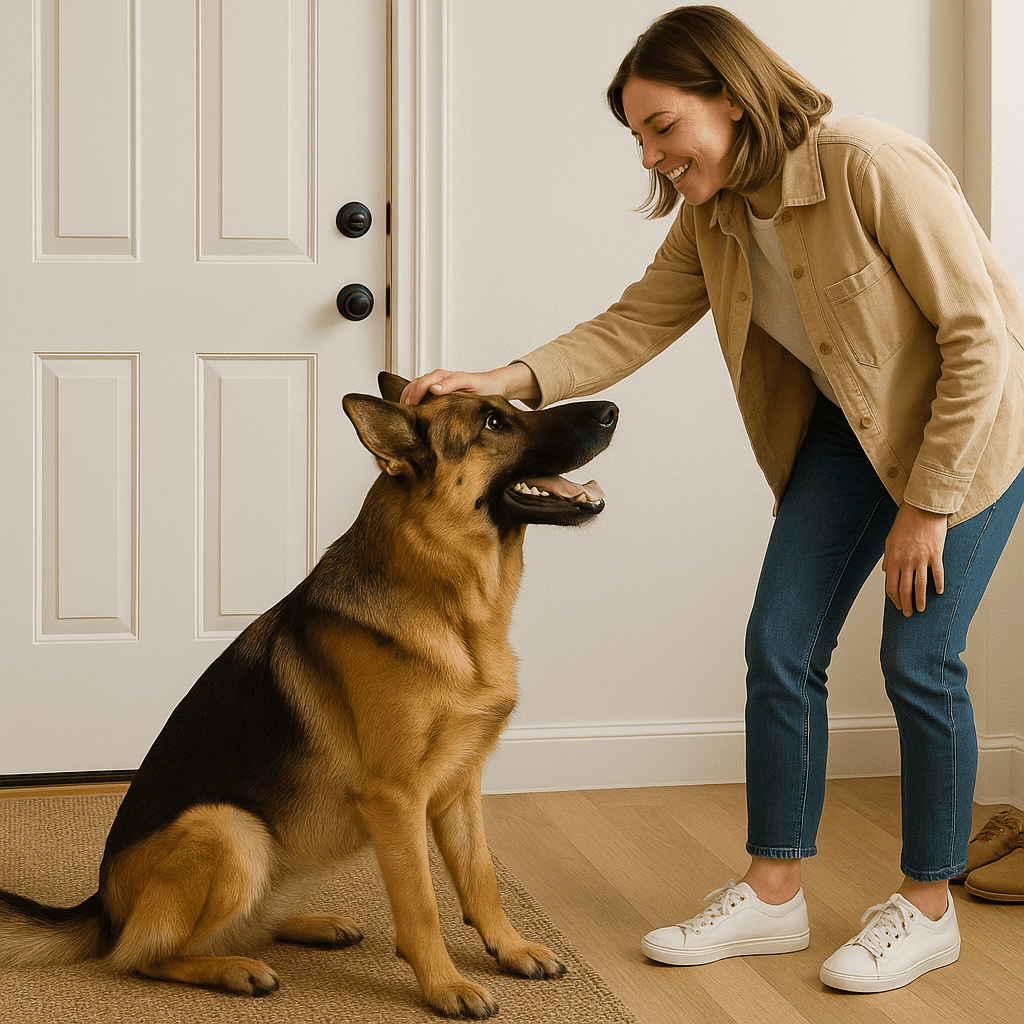 stopping dog from jumping on people