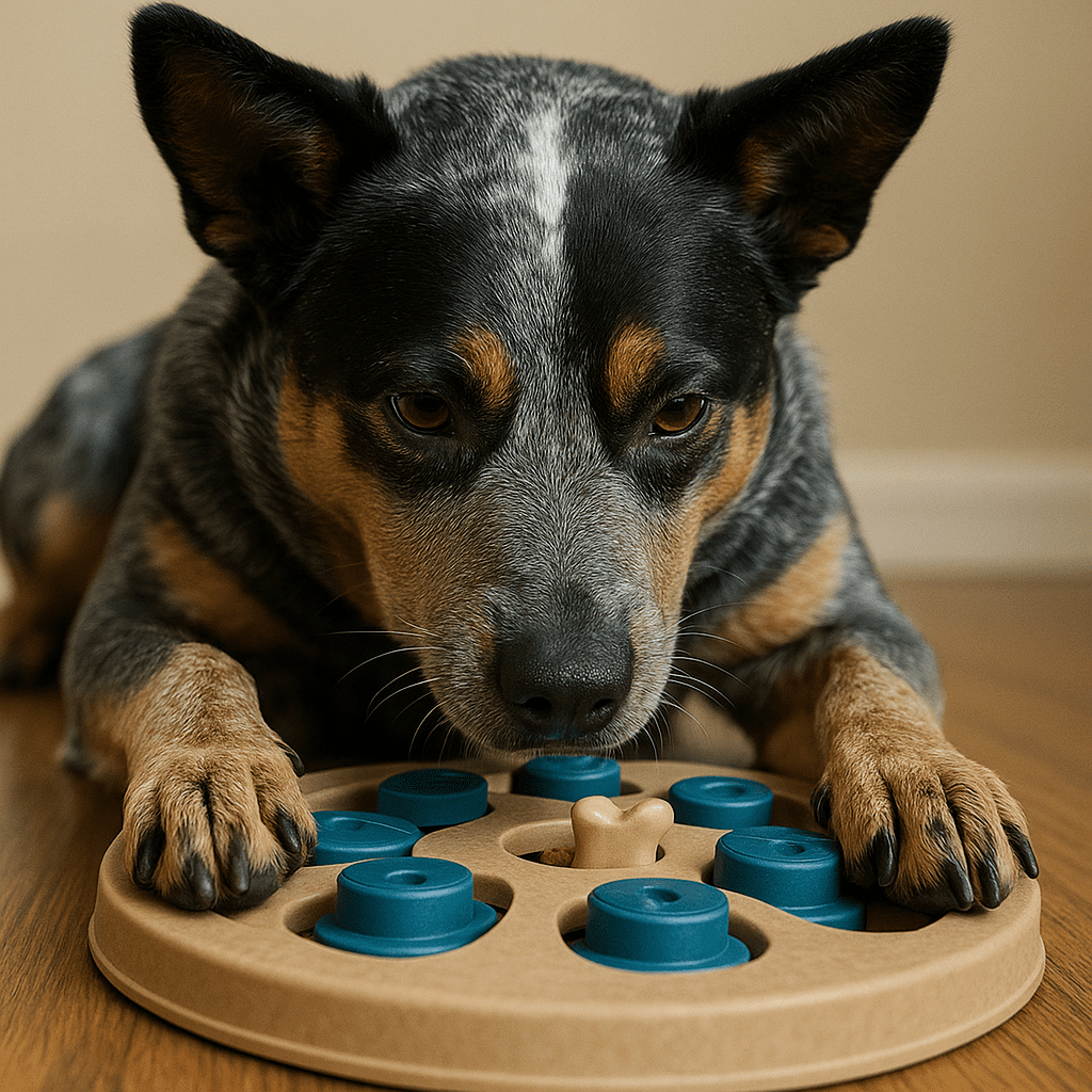dog playing with toy
